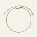 Thin Gold Metallic Cord Necklace with Knot