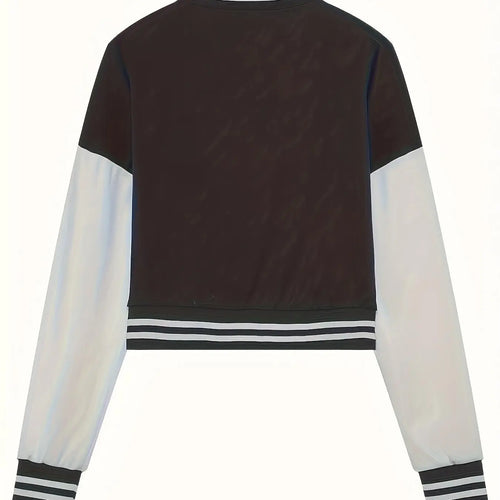 Black and White Varsity Jacket Jogger Set