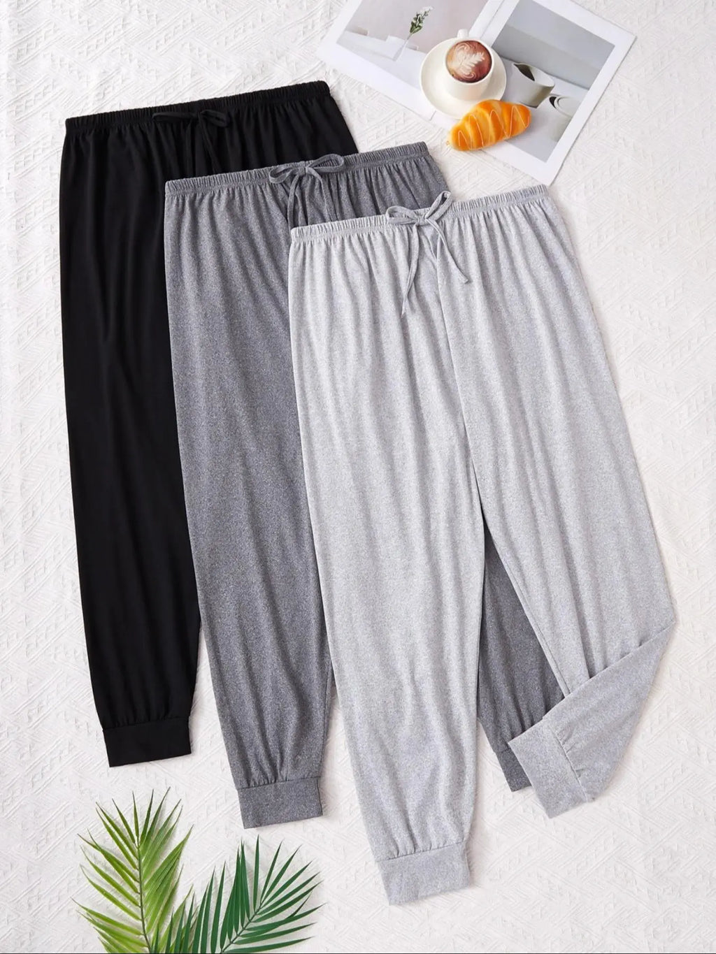 Jersey Jogger Lounge Pants Three-Color Set