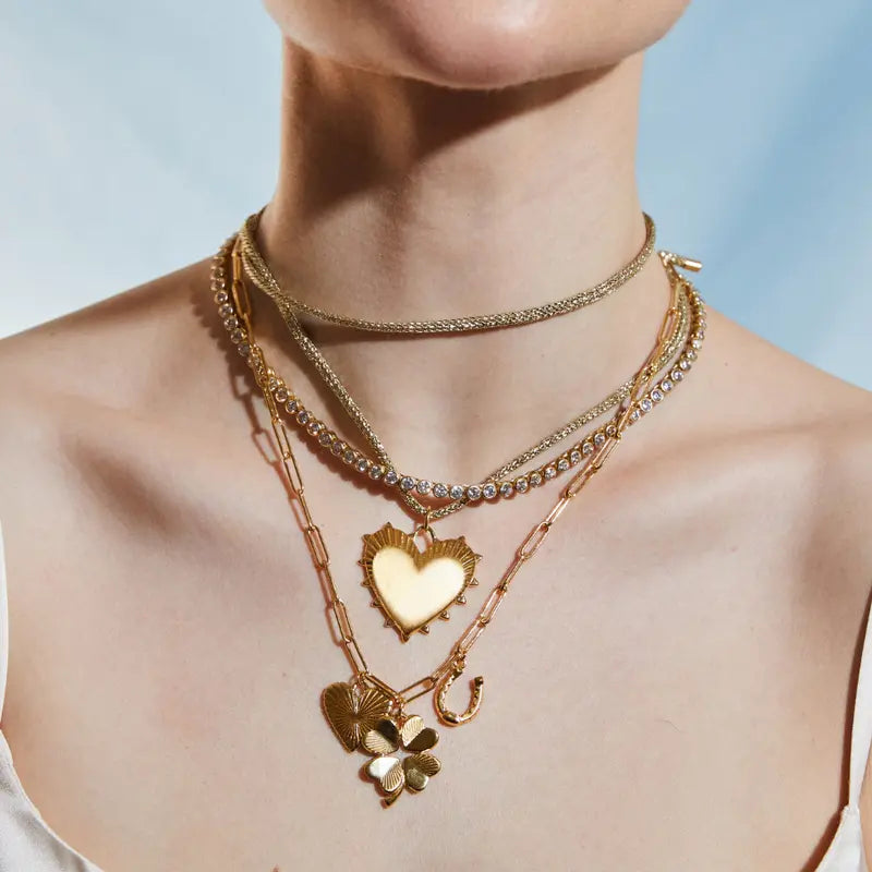 Thin Gold Metallic Cord Necklace with Knot